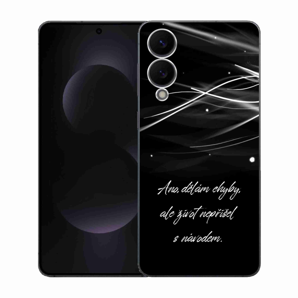 Gélový kryt mmCase na Samsung Galaxy S25 Edge - citát čierne pozadie