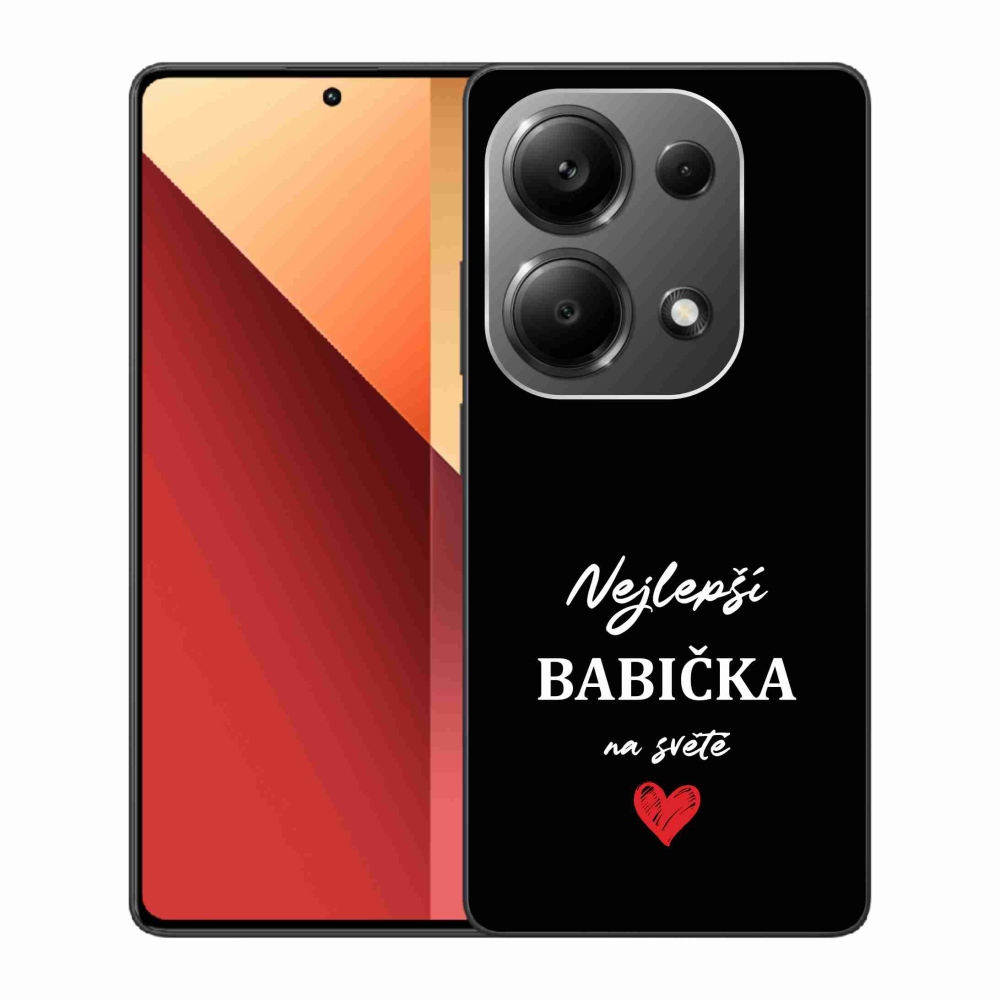 Gélový kryt mmCase na Xiaomi Redmi Note 13 Pro 4G/Poco M6 Pro - najlepšia babička 1 čierne pozadie