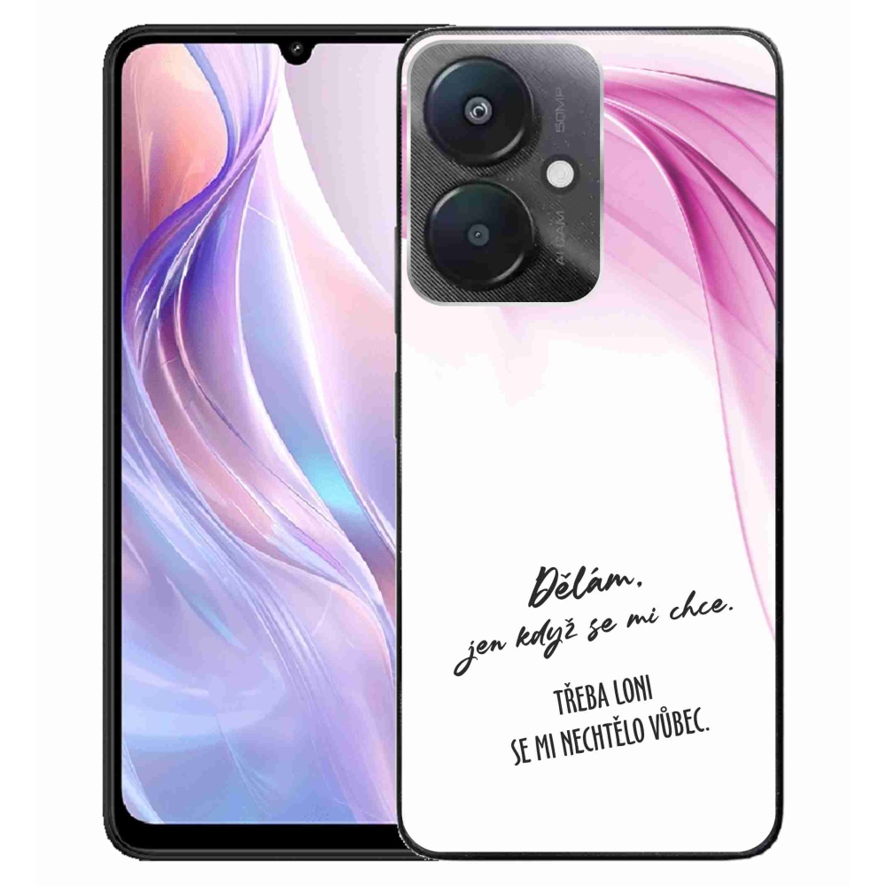 Gélový kryt mmCase na Xiaomi Redmi 13C 5G - vtipný text 12 biele pozadie