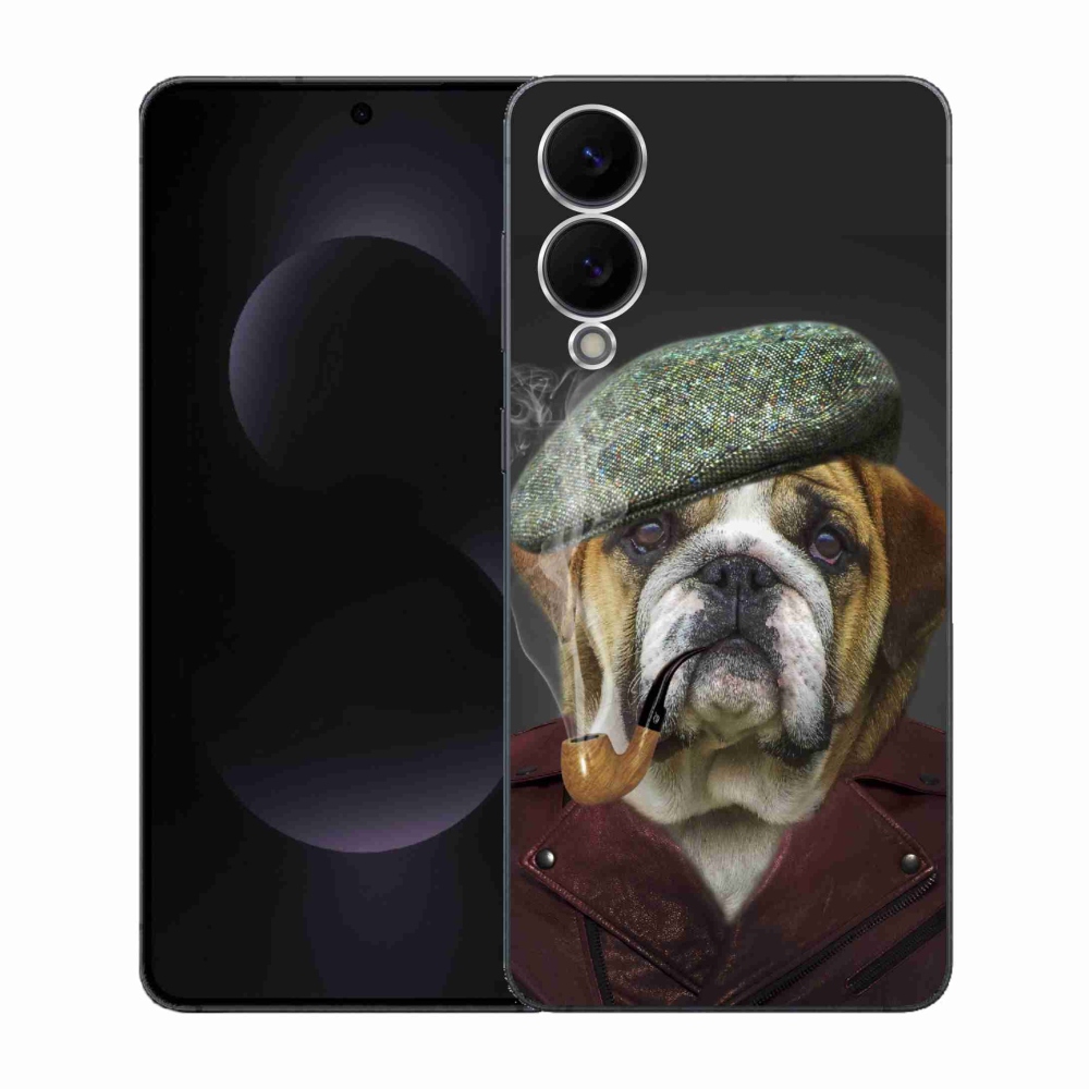Gélový kryt mmCase na Samsung Galaxy S25 Edge - pes s fajkou