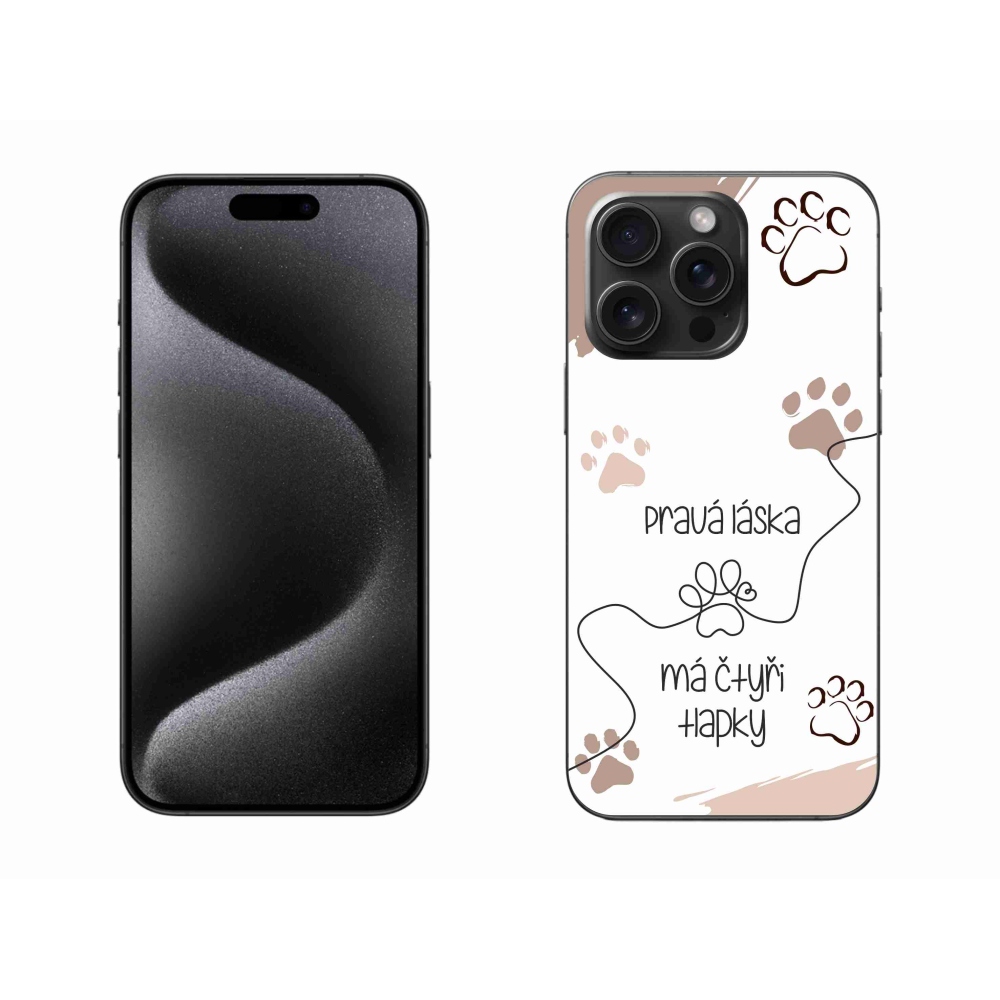 Gélový kryt mmCase na iPhone 15 Pro Max - psí motív 1 biele pozadie