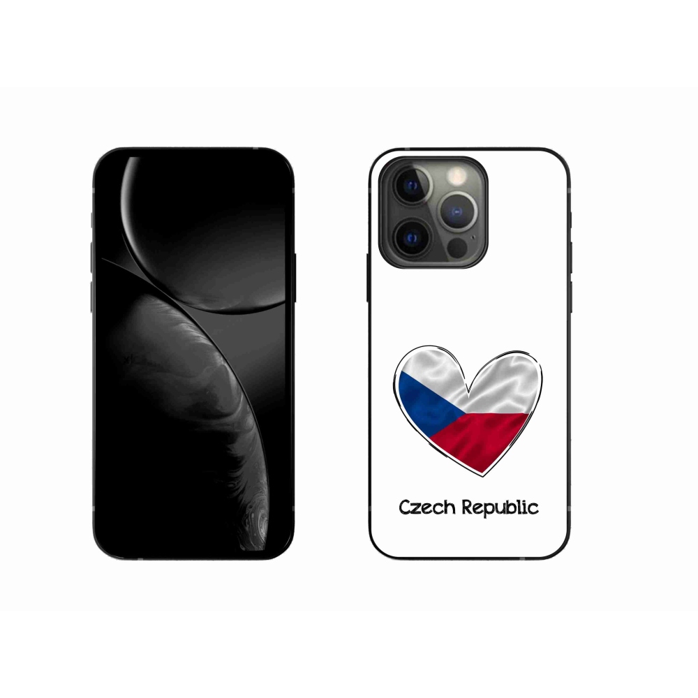 Gélový kryt mmCase na iPhone 13 Pro 6.1 - vlajka srdca biele pozadie