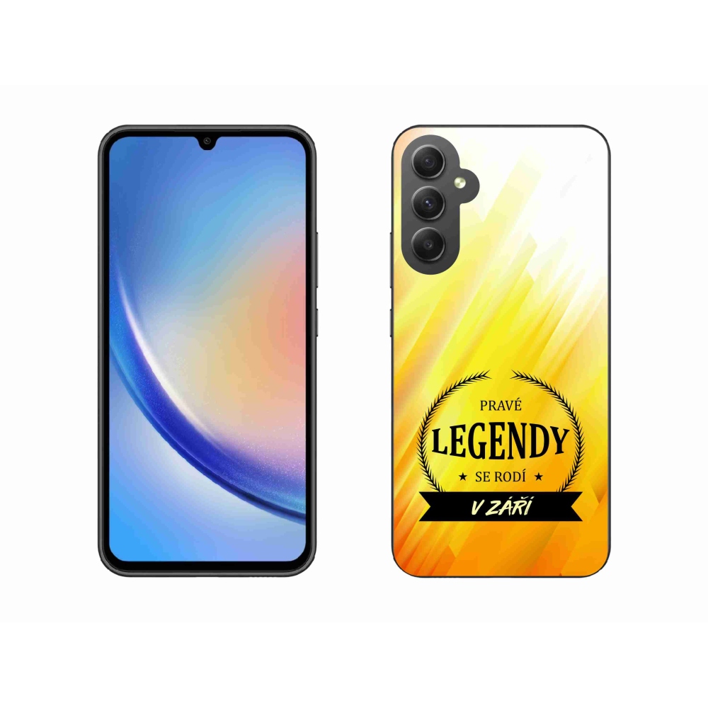 Gélový kryt mmCase na Samsung Galaxy A34 5G - legendy v septembri žlté pozadie