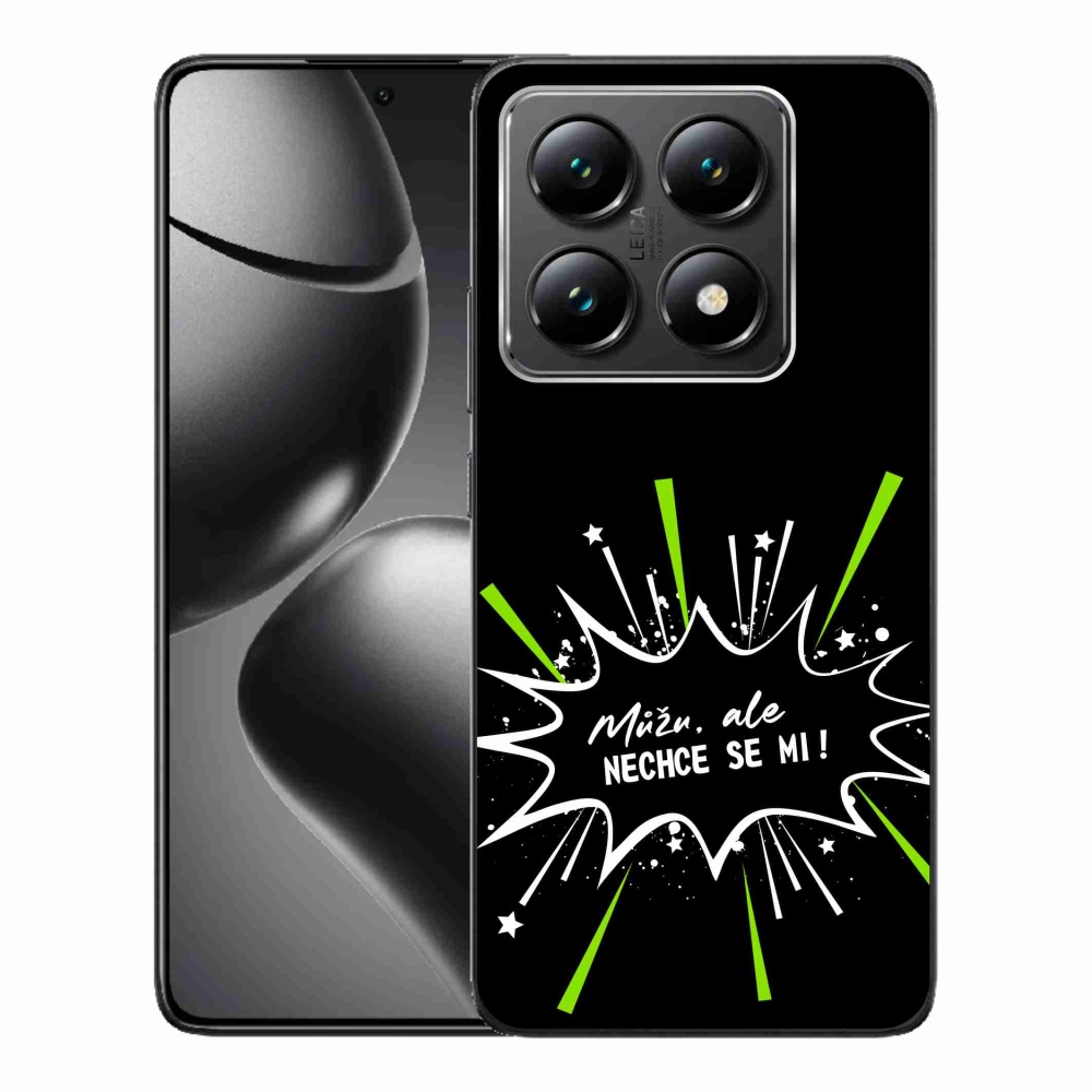 Gélový kryt mmCase na Xiaomi 14T - vtipný text 11 čierne pozadie