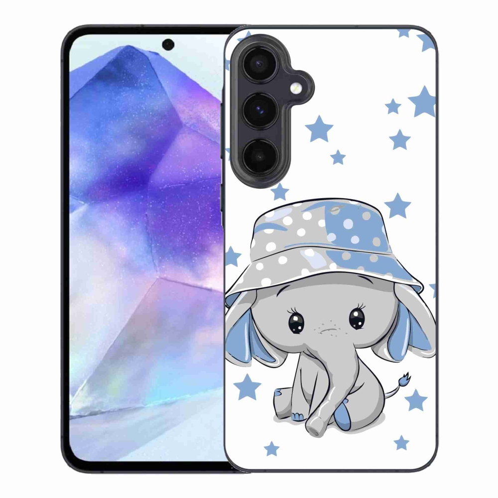 Gélový kryt mmCase na Samsung Galaxy A55 5G - modrý slon