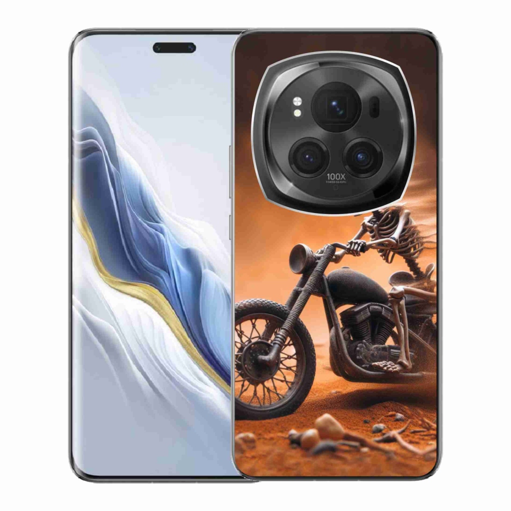 Gélový kryt mmCase na Honor Magic 6 Pro 5G - kostra na motorke