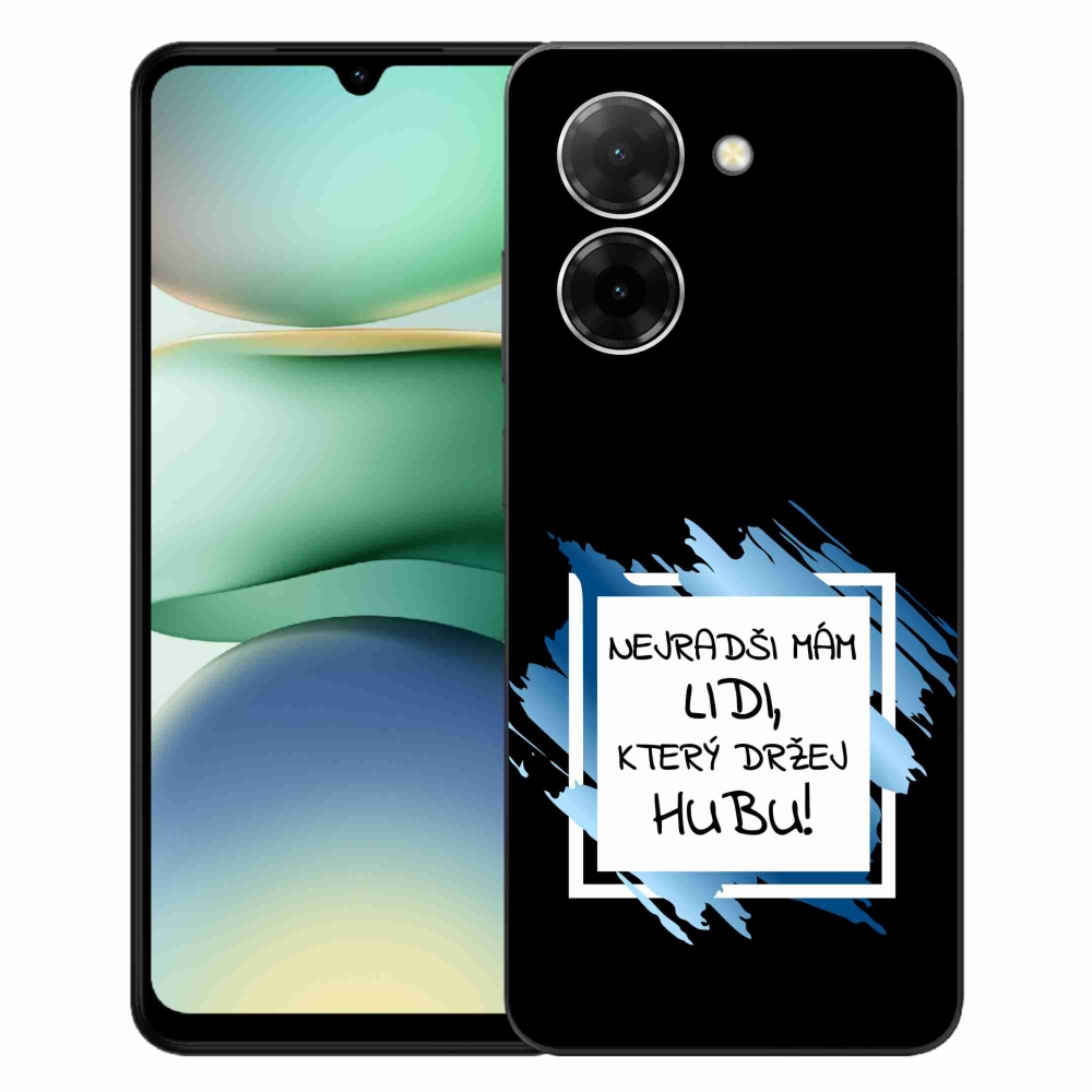 Gélový kryt mmCase na Xiaomi Redmi A5 - vtipný text 7 bieločierne pozadie