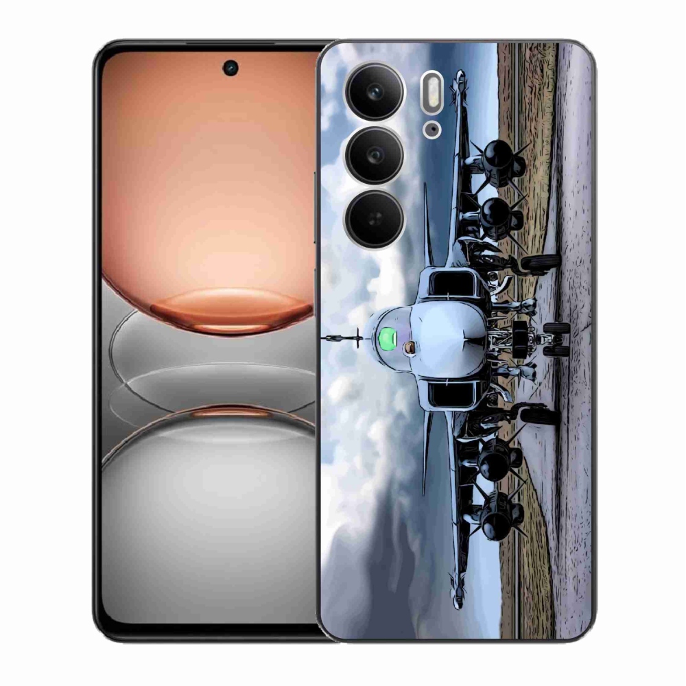 Gélový kryt mmCase na Realme C75 - vojenské lietadlo