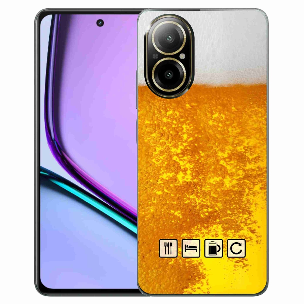 Gélový kryt mmCase na Realme C67 - pivný motív 3