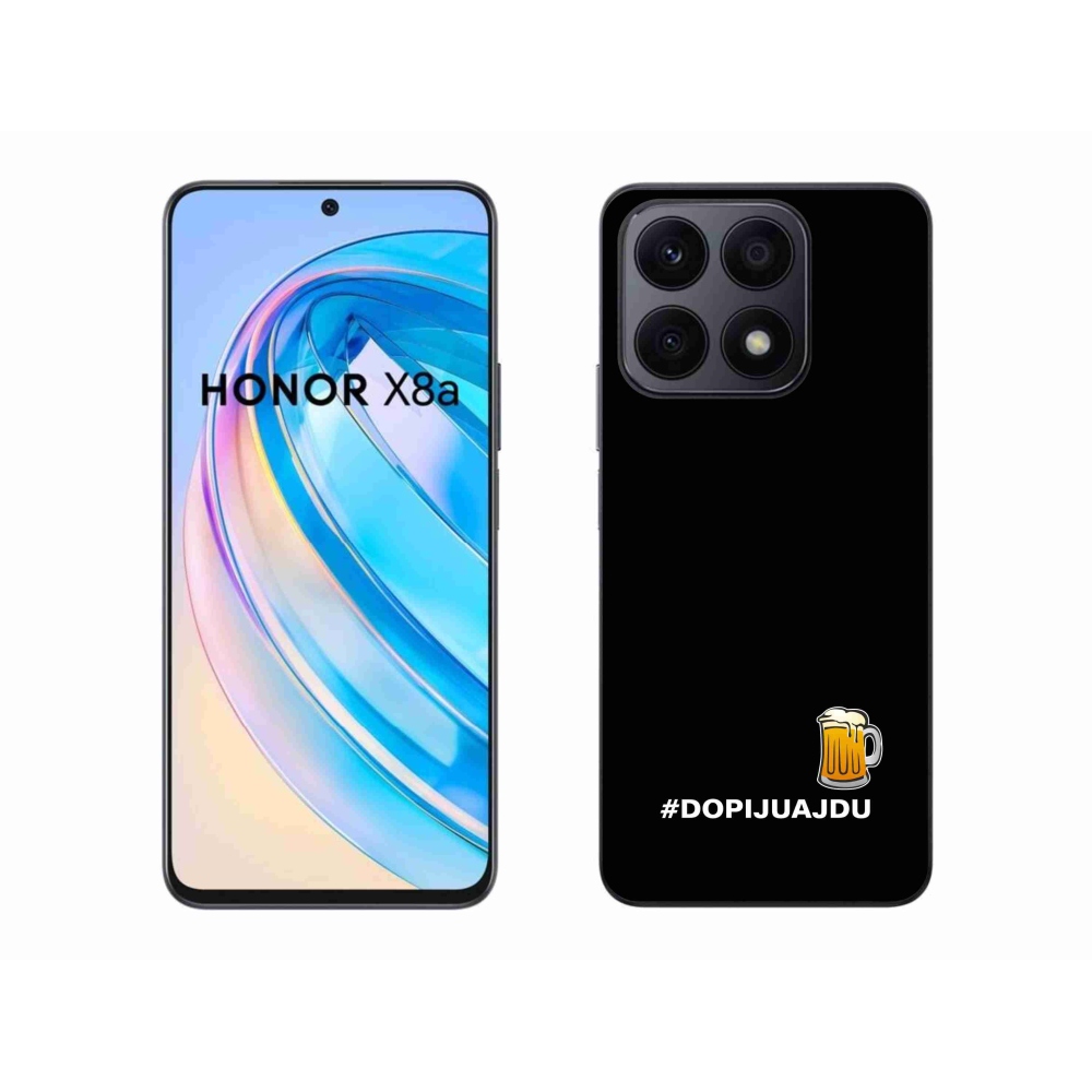 Gélový kryt mmCase na Honor X8a - pivný motív 1 čierne pozadie