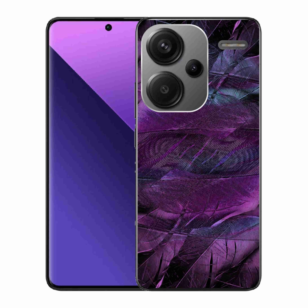 Gélový kryt mmCase na Xiaomi Redmi Note 13 Pro+ 5G - fialové pierka