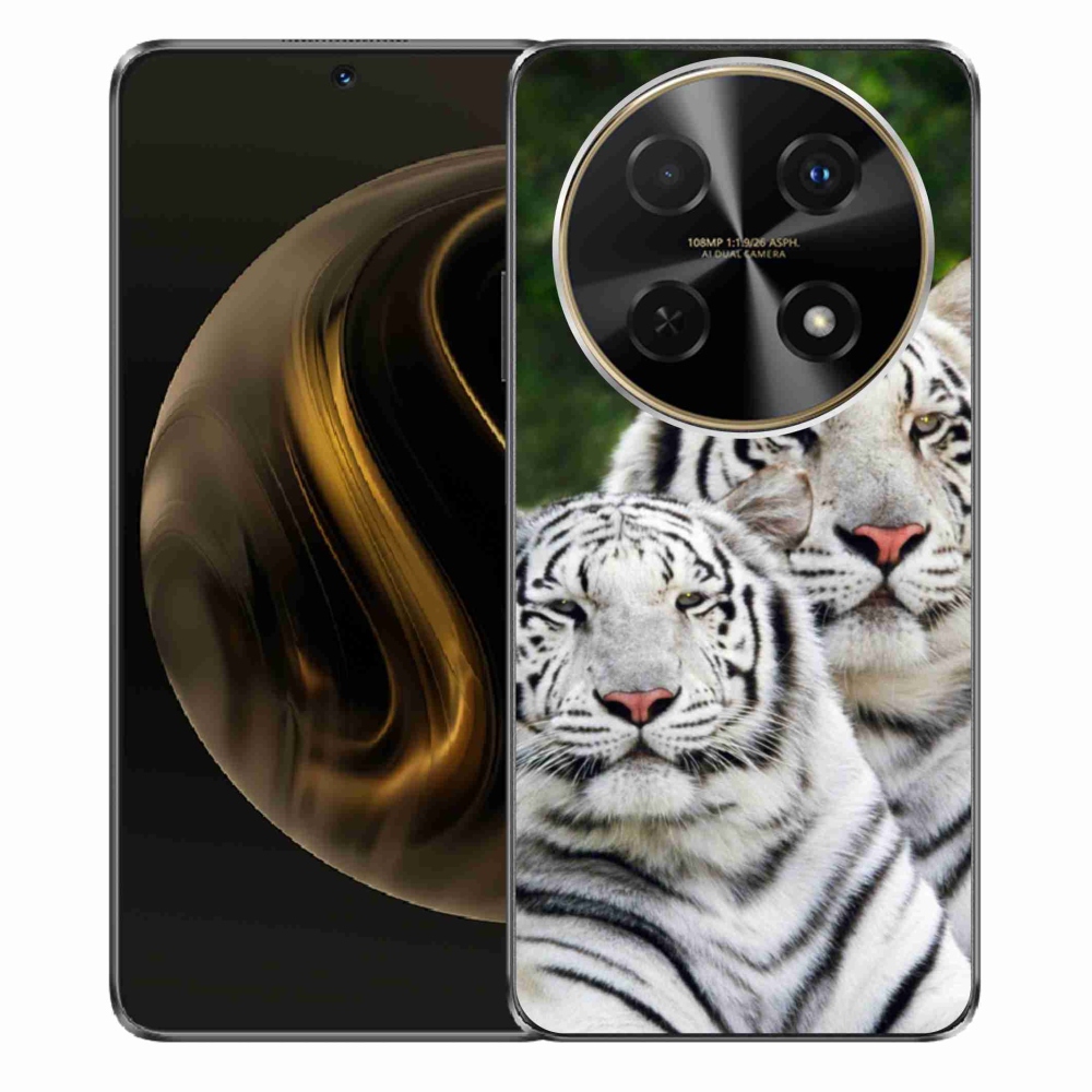 Gélový obal mmCase na Huawei Nova 12i - bieli tigre