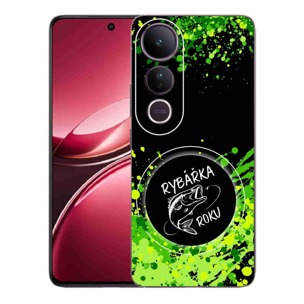 Gélový kryt mmCase na Vivo V50 Lite 4G/5G - rybárka roka čierne pozadie
