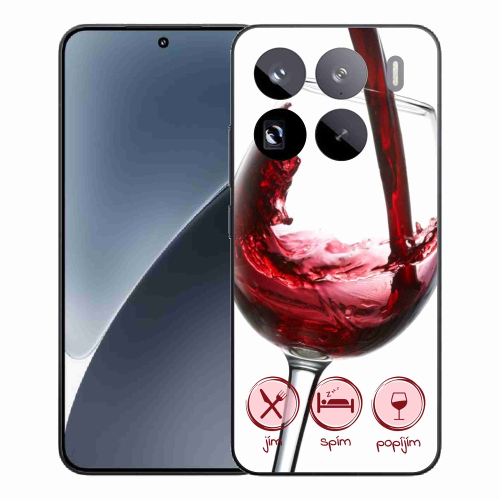 Gélový kryt mmCase na Xiaomi 15 Pro - pohár vína červené