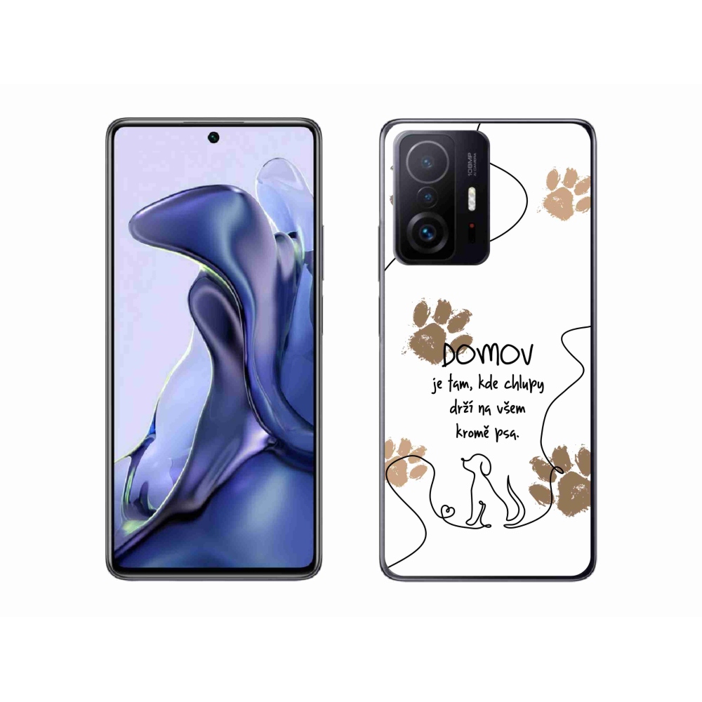 Gélový kryt mmCase na Xiaomi 11T - psí motív biele pozadie