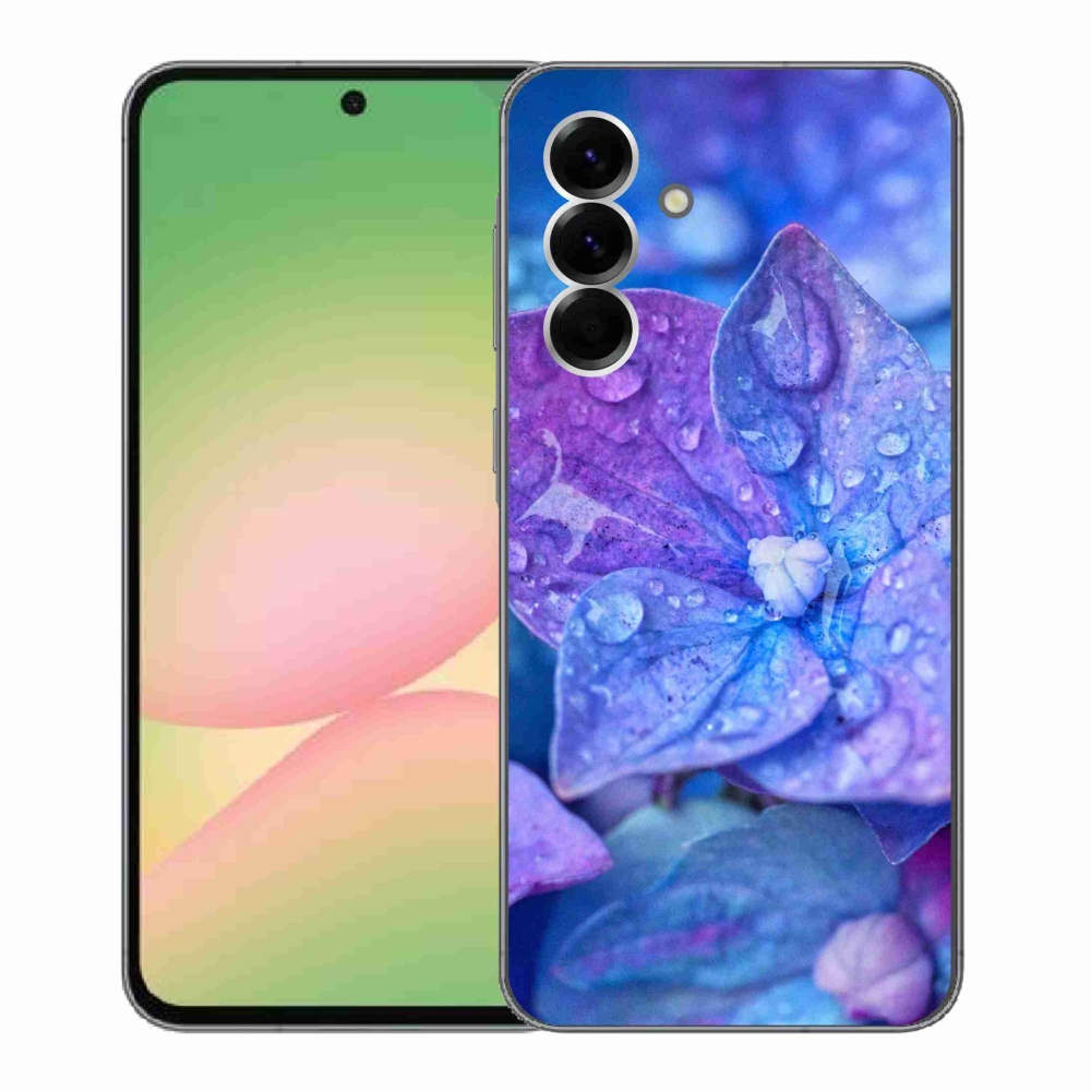 Gélový kryt mmCase na Samsung Galaxy A56 5G - fialový kvet