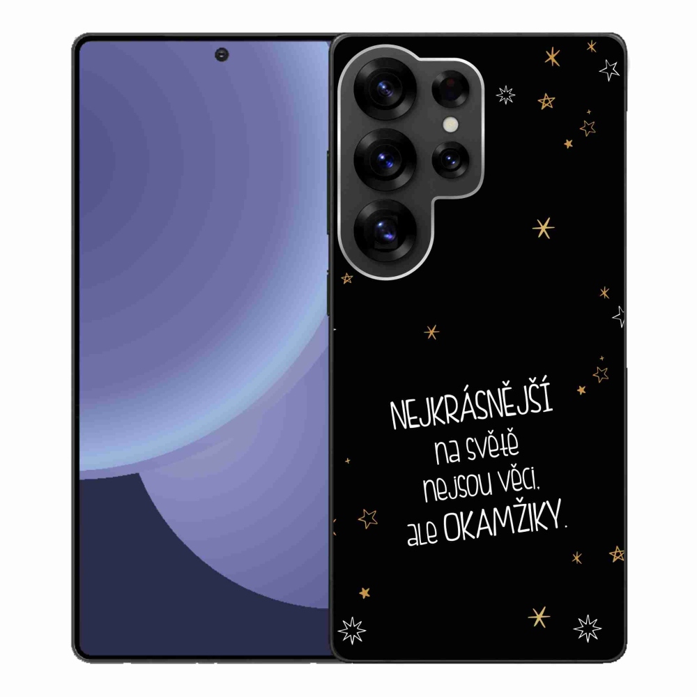 Gélový kryt mmCase na Samsung Galaxy S25 Ultra - citát 4 čierne pozadie