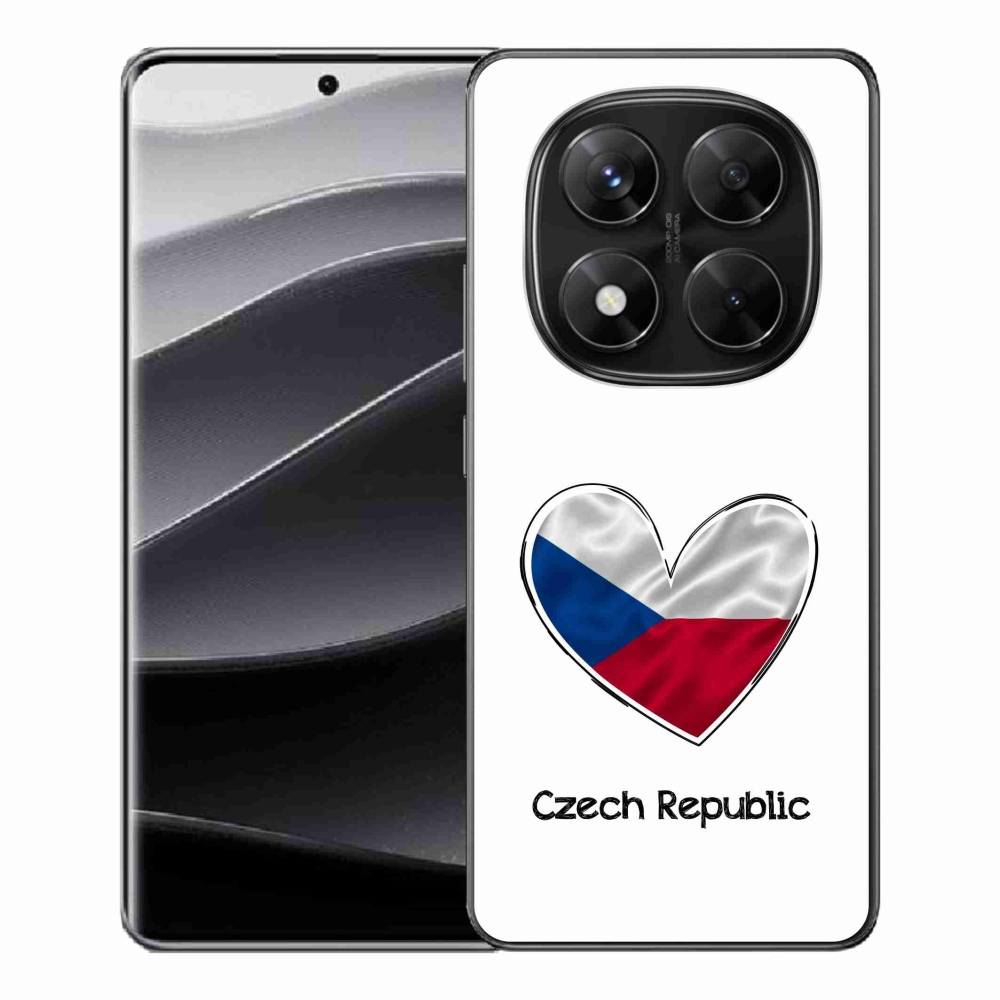 Gélový kryt mmCase na Xiaomi Redmi Note 14 Pro 5G/Poco X7 5G - vlajka srdca biele pozadie