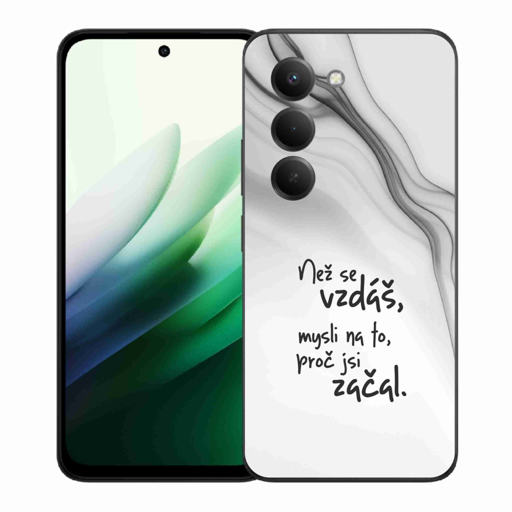 Gélový kryt mmCase na Xiaomi Redmi 15 5G - citát 2 biele pozadie