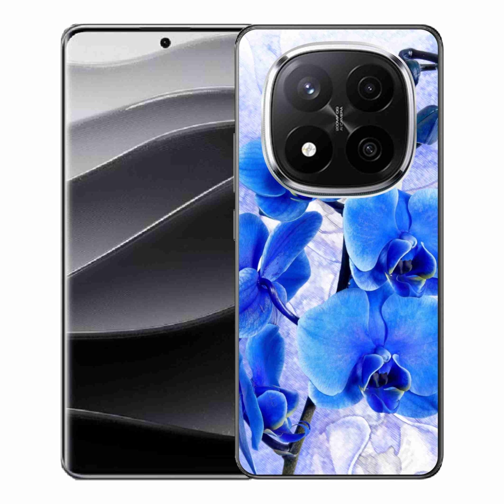 Gélový kryt mmCase na Xiaomi Redmi Note 14 Pro+ 5G - modré kvety