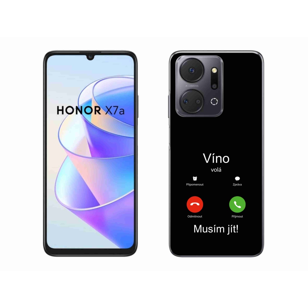 Gélový kryt mmCase na Honor X7a - víno volá čierne pozadie