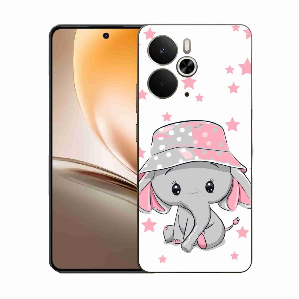 Gélový kryt mmCase na Realme 14 5G - ružový slon