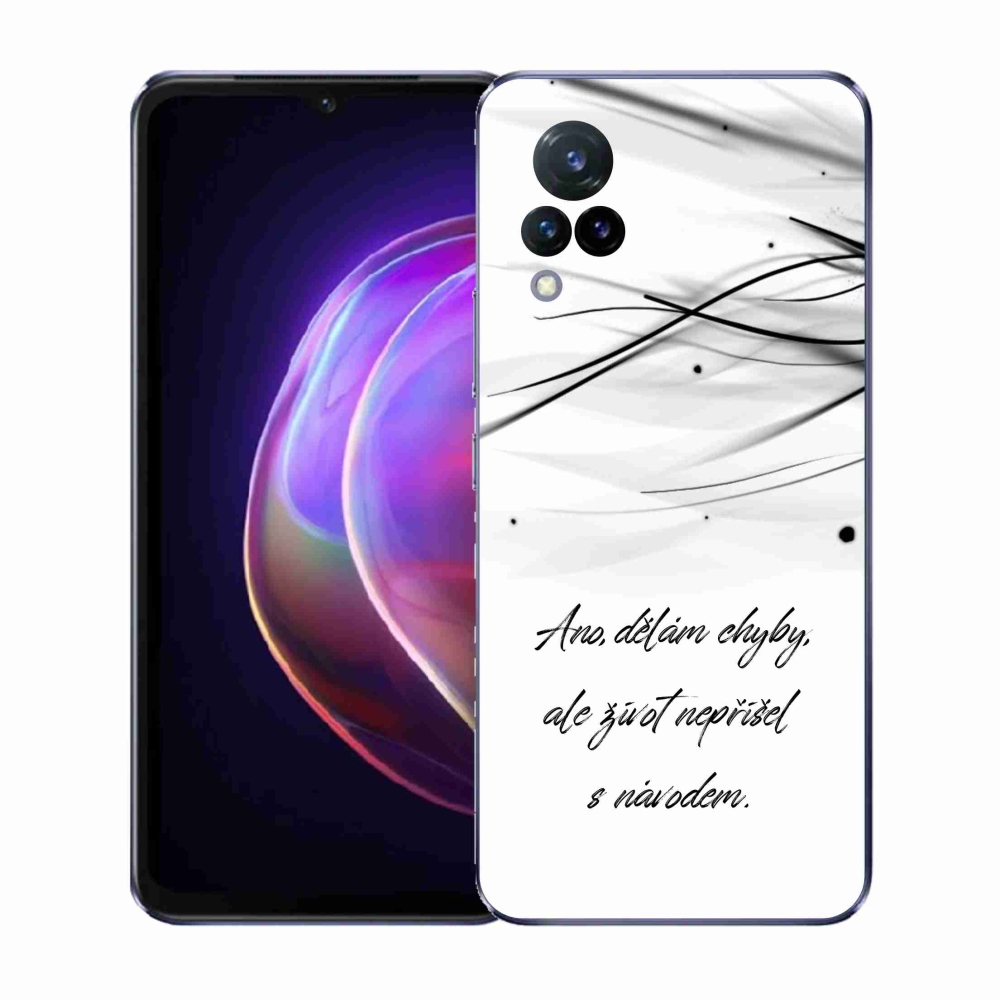 Gélový kryt mmCase na Vivo V21 4G/5G - citát biele pozadie