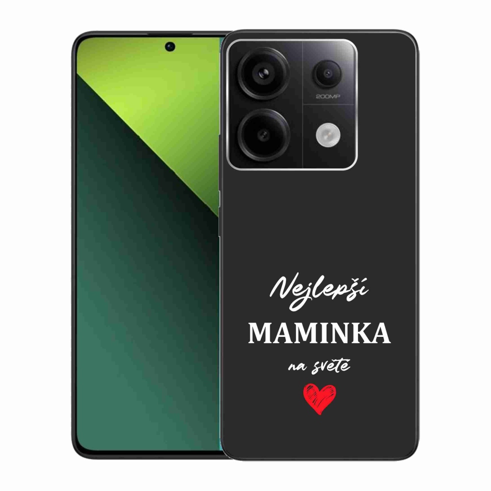 Gélový kryt mmCase na Xiaomi Redmi Note 13 Pro 5G/Poco X6 5G - najlepšia mamička 1 čierne pozadie