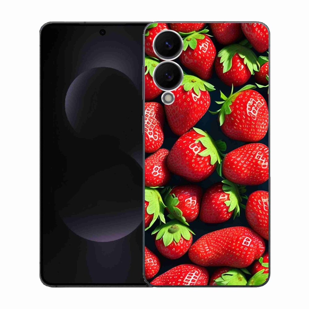 Gélový kryt mmCase na Samsung Galaxy S25 Edge - jahody