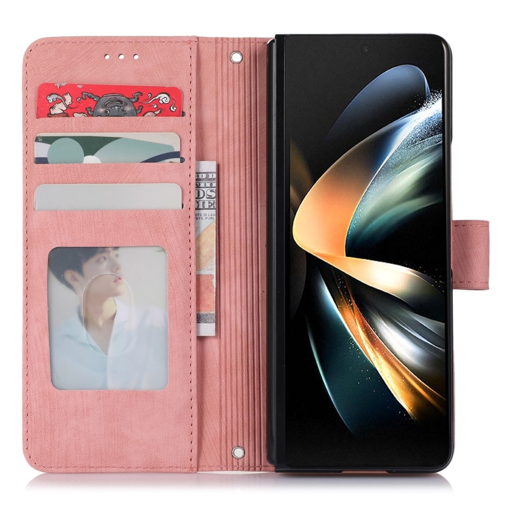 Wallet knižkové púzdro na Samsung Galaxy Z Fold5 5G - ružovozlaté