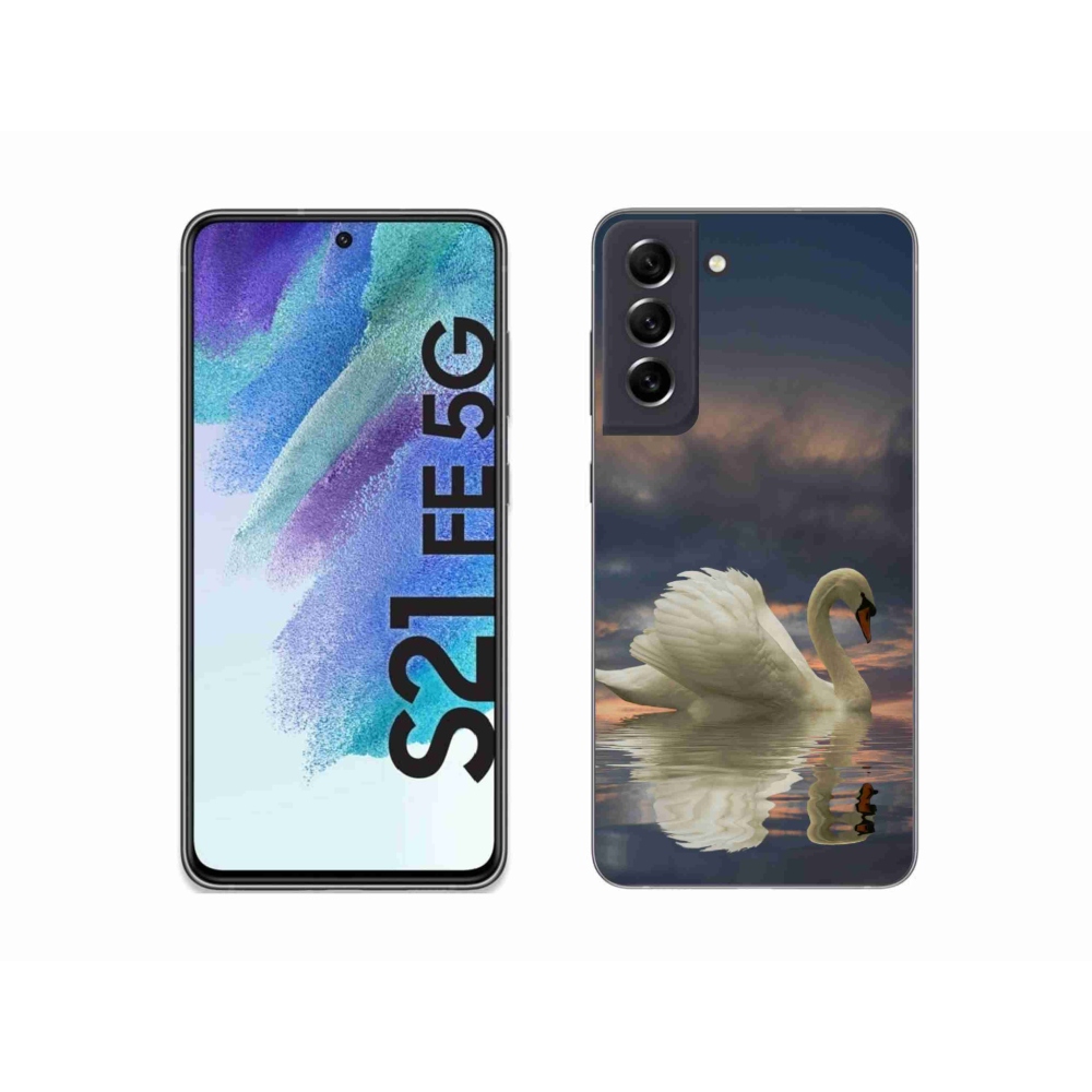 Gélový kryt mmCase na Samsung Galaxy S21 FE 5G - labuť