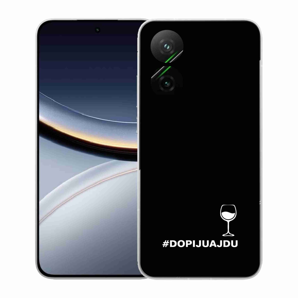 Gélový kryt mmCase na Xiaomi Poco F7 5G - vínny motív čierne pozadie