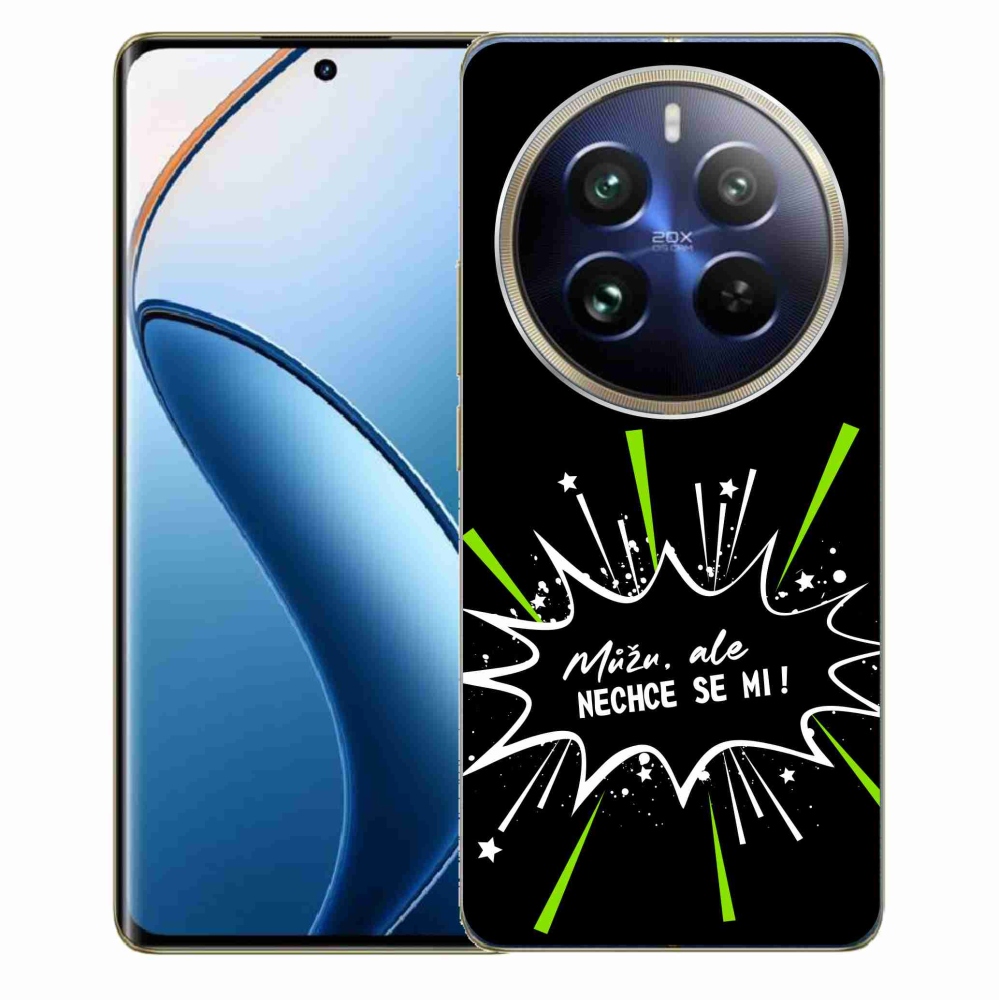 Gélový kryt mmCase na Realme 12 Pro 5G/12 Pro+ 5G - vtipný text 11 čierne pozadie