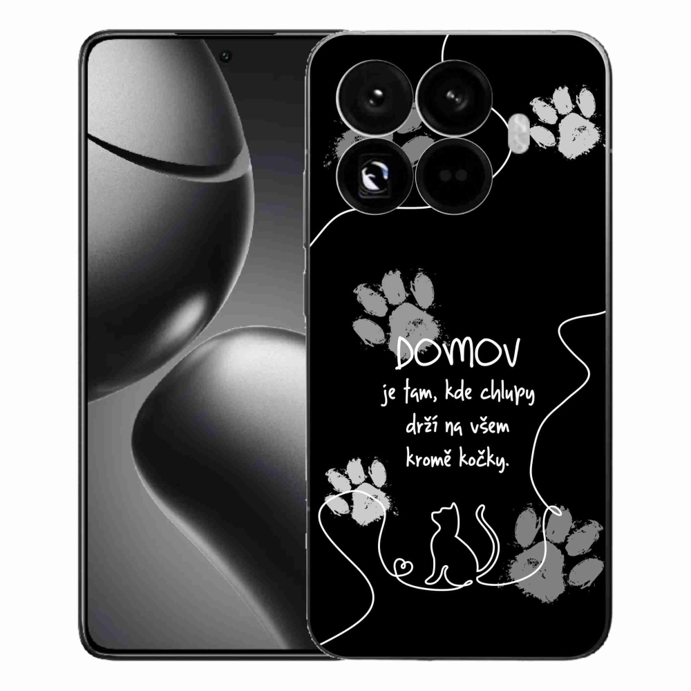 Gélový kryt mmCase na Xiaomi 15T Pro - mačacie motív čierne pozadie