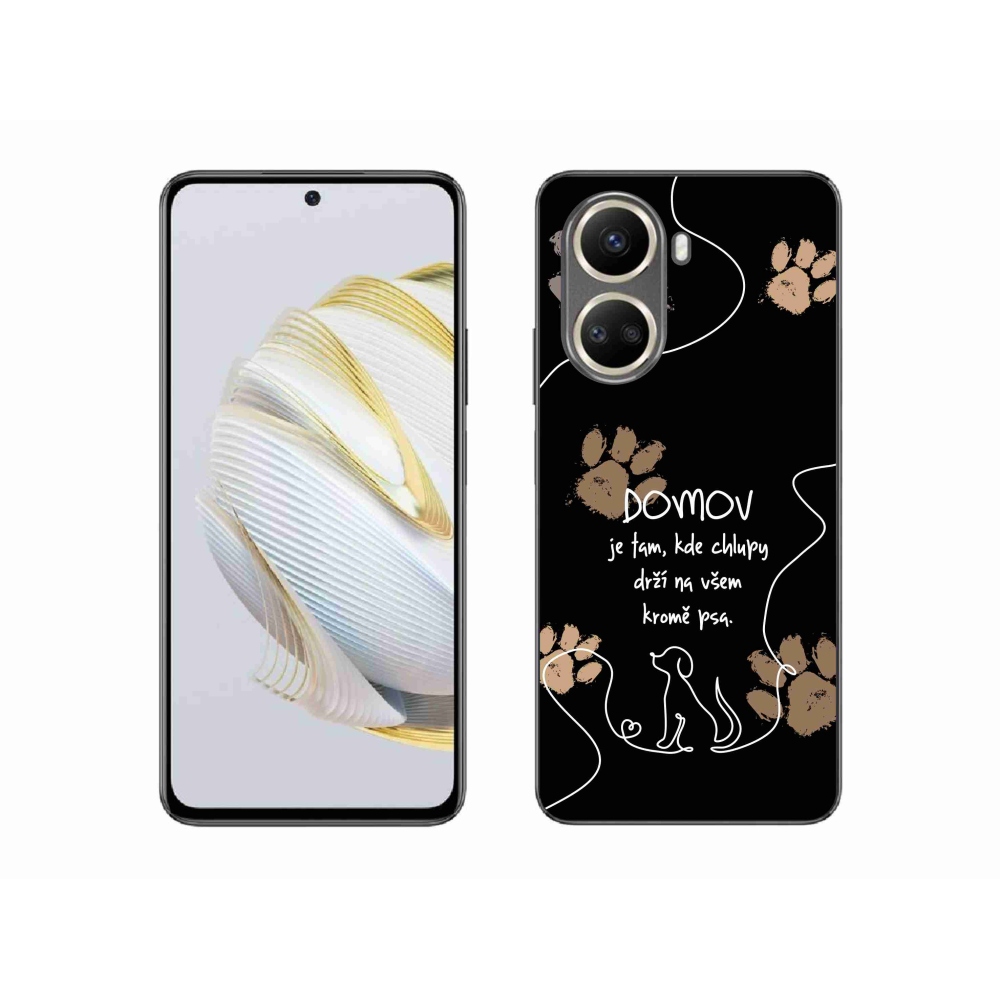 Gélový kryt mmCase na Huawei Nova 10 SE - psí motív čierne pozadie