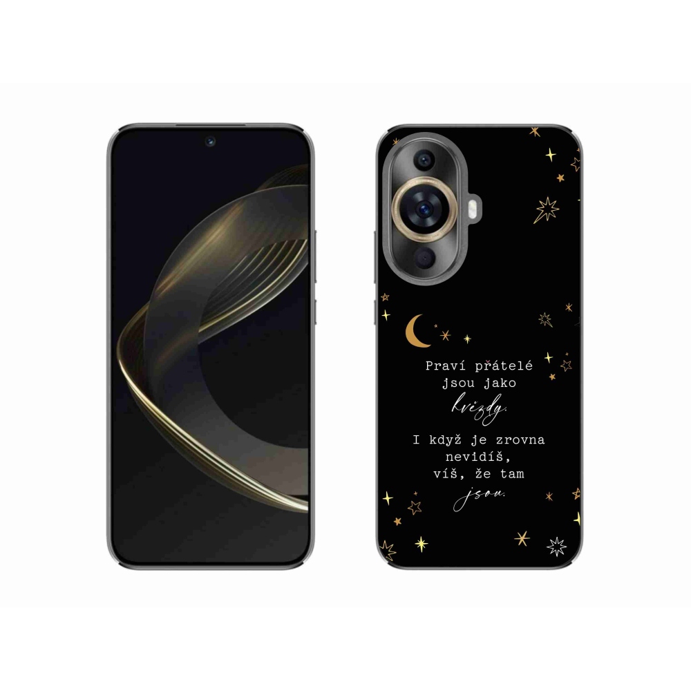 Gélový kryt mmCase na Huawei Nova 11 - citát 6 čierne pozadie