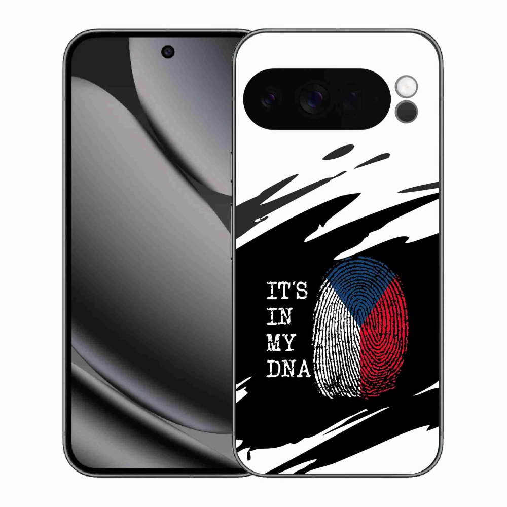 Gélový kryt mmCase na Google Pixel 10 Pro XL - vlajka odtlačok prsta čiernobiele pozadie