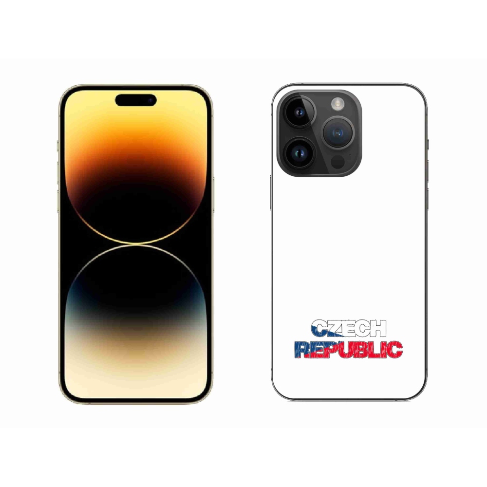 Gélový kryt mmCase na iPhone 14 Pro Max 6.7 - Czech Republic biele pozadie