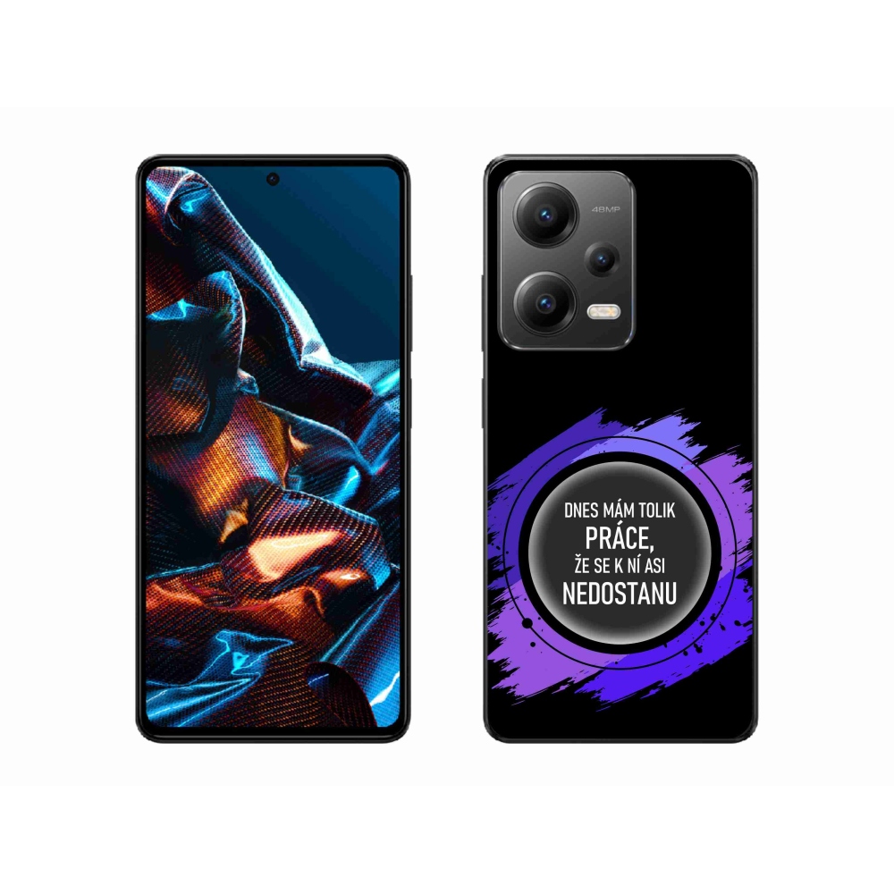 Gélový kryt mmCase na Xiaomi Redmi Note 12 Pro 5G - vtipný text 6 čierne pozadie