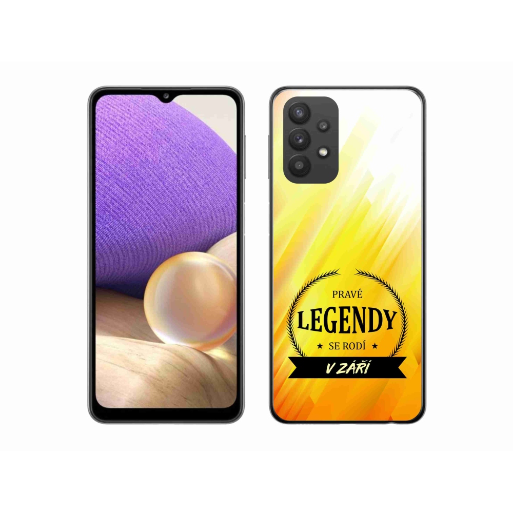 Gélový kryt mmCase na Samsung Galaxy A32 5G - legendy v septembri žlté pozadie