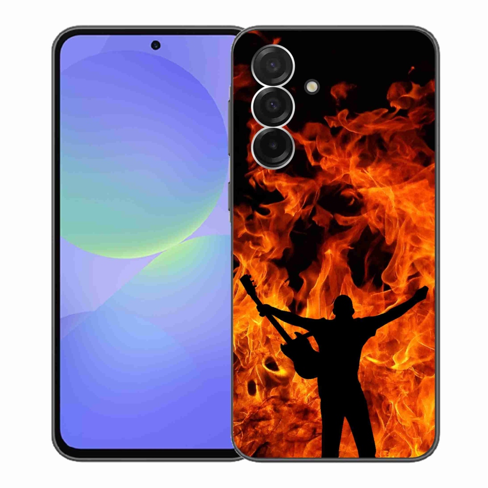 Gélový kryt mmCase na Samsung Galaxy A36 5G - muzikant a oheň