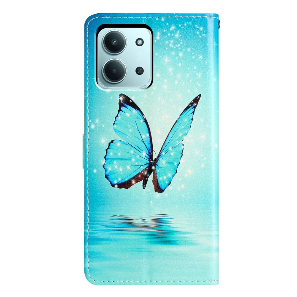Unique knižkové púzdro na Xiaomi Redmi 15C 4G/5G (173mm) - modrý motýľ