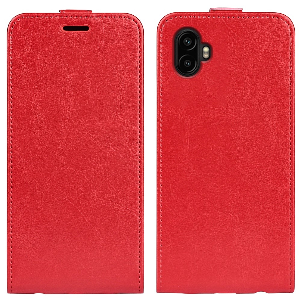 Vertical knižkové púzdro na Samsung Galaxy Xcover 7 Pro - červené