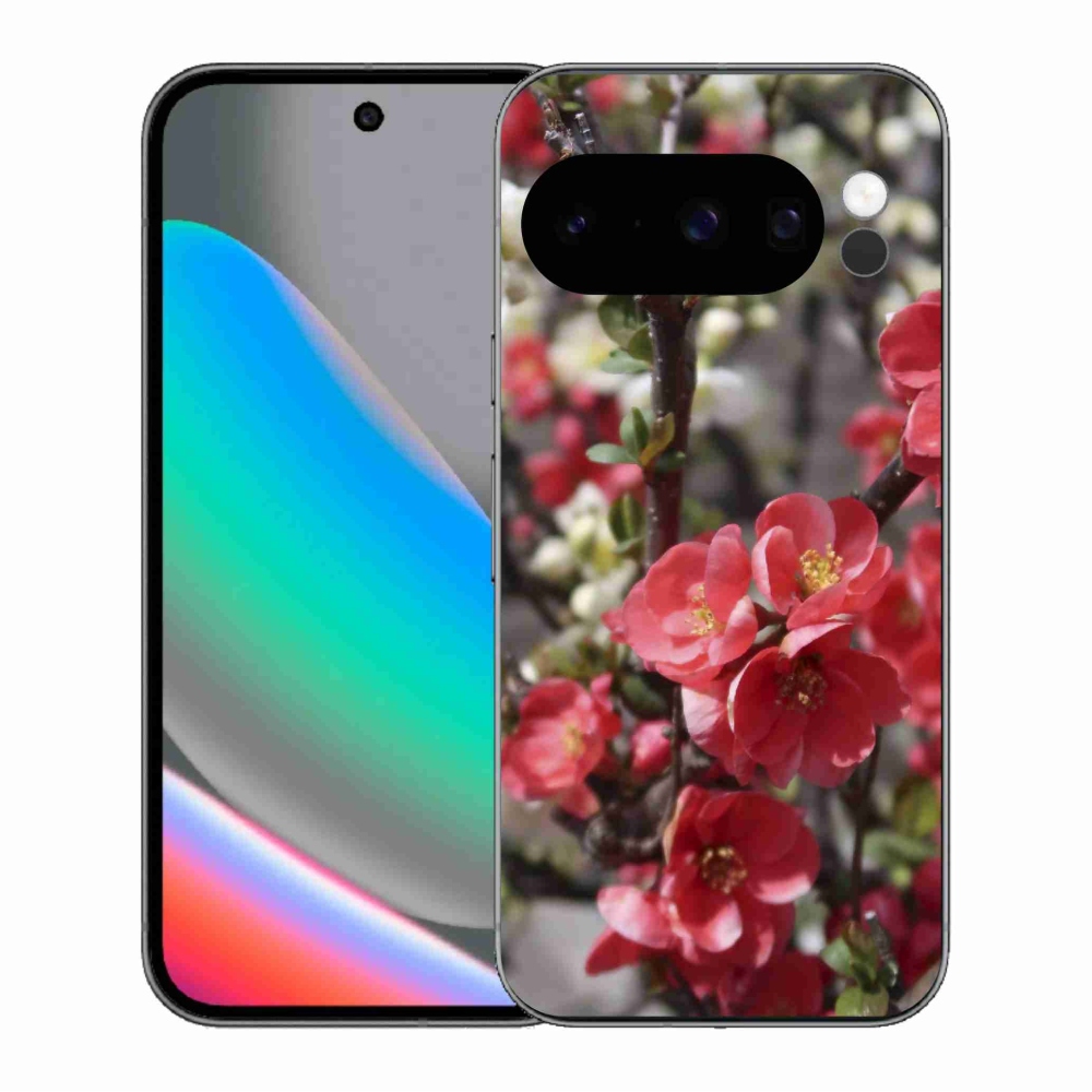 Gélový kryt mmCase na Google Pixel 10 Pro - červené kvety