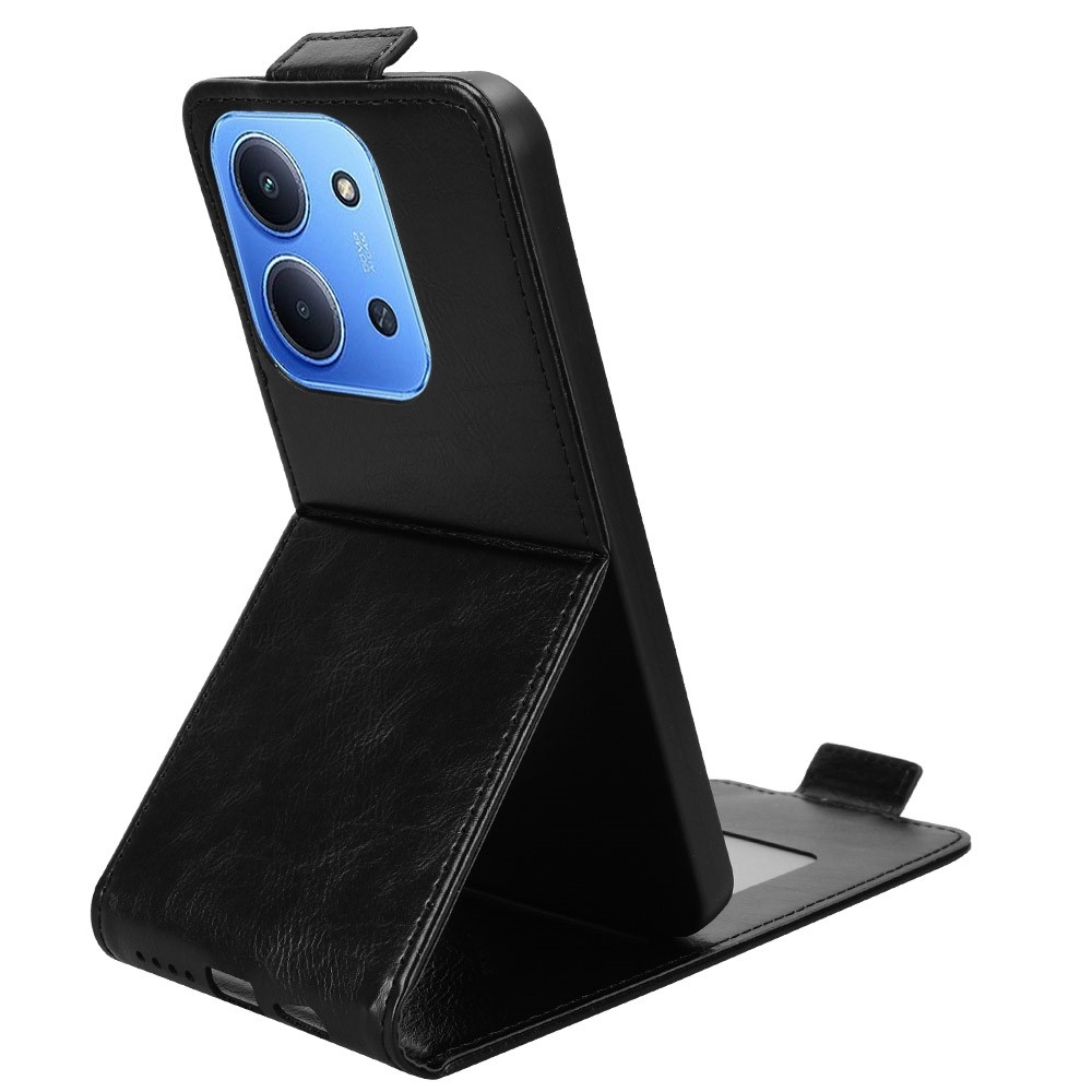 Vert flipové púzdro na Xiaomi Redmi 15C 4G (171mm)/Poco C85 4G (171mm) - čierne
