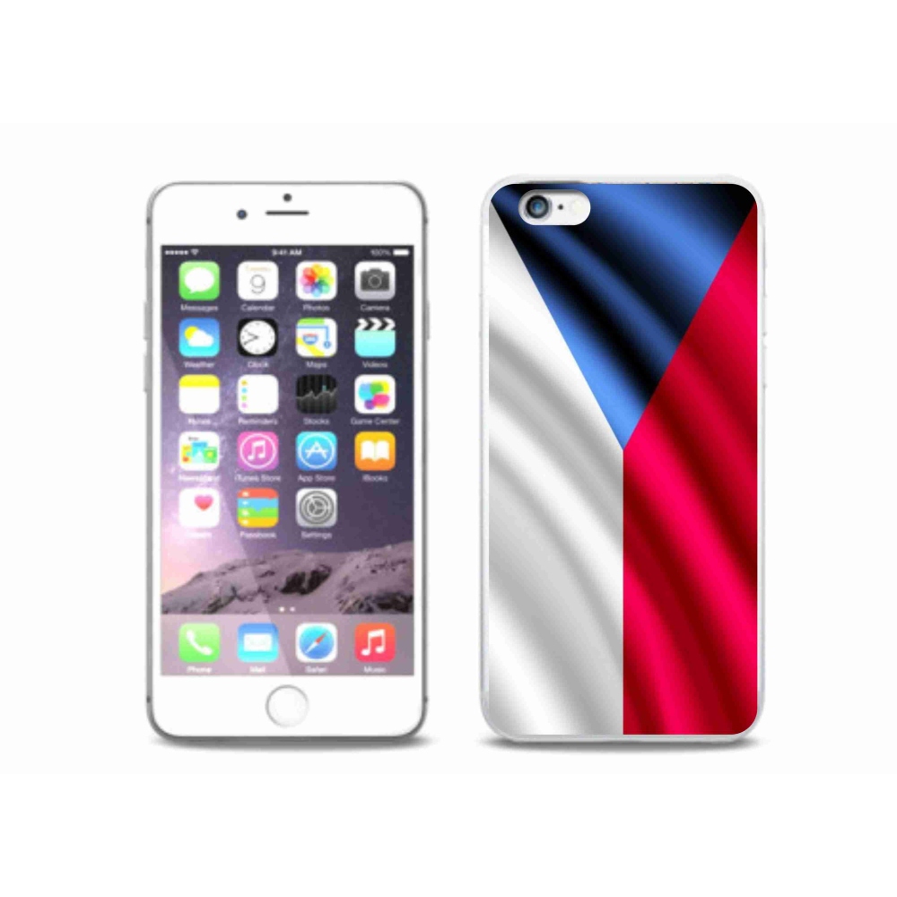 Gélový kryt mmCase na mobil iPhone 6 / 6S Plus - česká vlajka