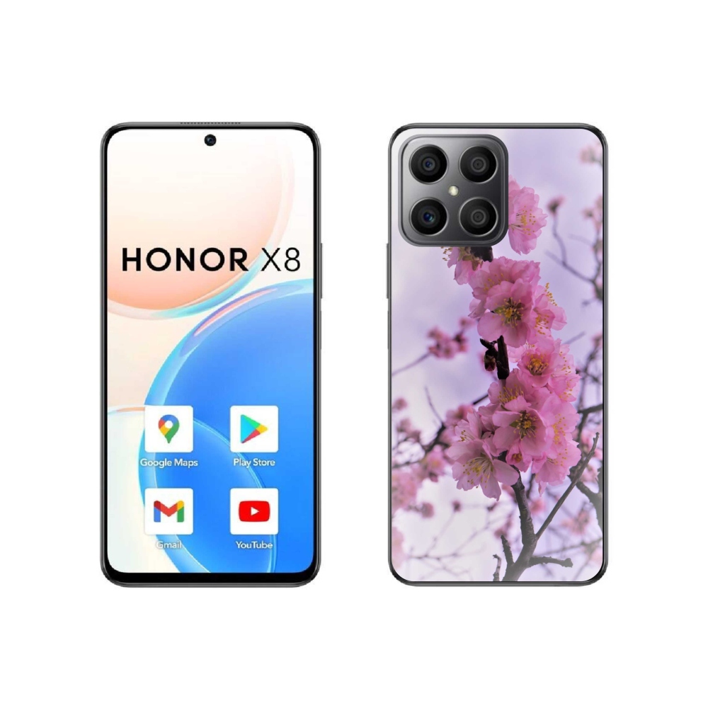 Gélový kryt mmCase na Honor X8 4G - kvety 7