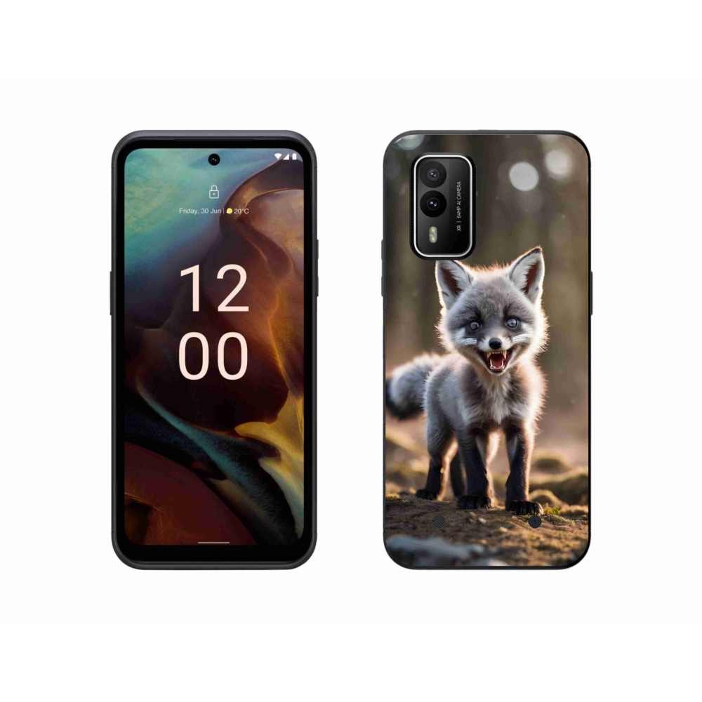 Gélový kryt mmCase na Nokia XR21 - rozzúrená líška