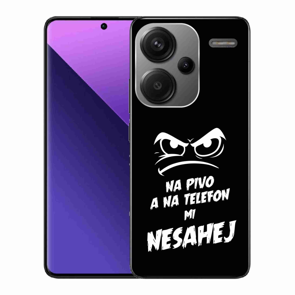 Gélový kryt mmCase na Xiaomi Redmi Note 13 Pro+ 5G - pivný motív 2 čierne pozadie