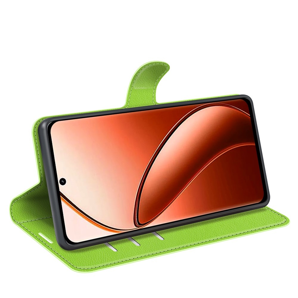 Litchi knižkové púzdro na Realme 12 Pro 5G/12 Pro+ 5G - zelené